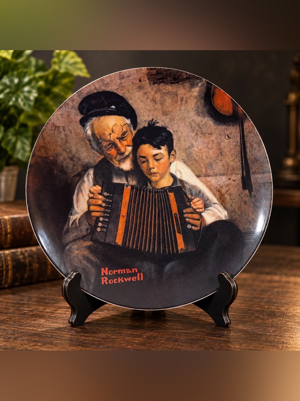 Norman Rockwell The Music Maker 1981 Knowles Plate COA Box Limited Edition